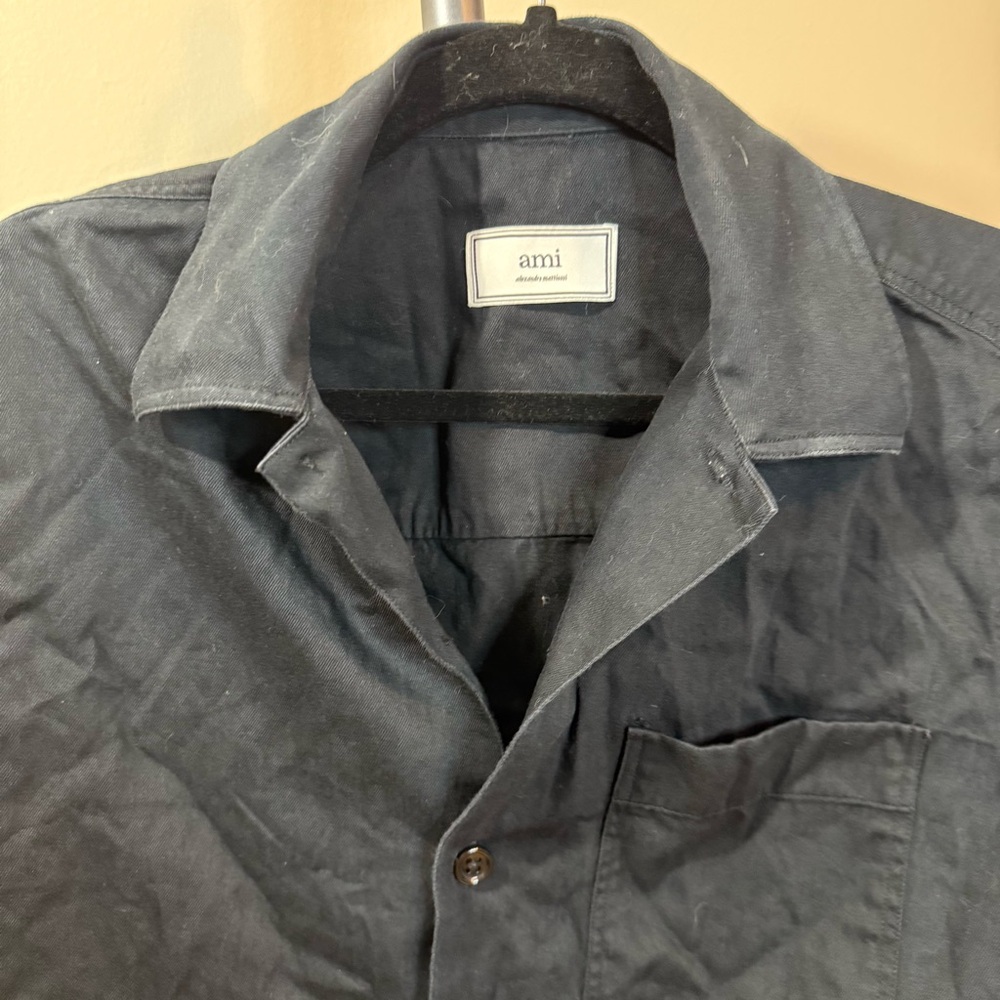 Ami Black and Blue Button-Up Shirt - Picture 3 of 7